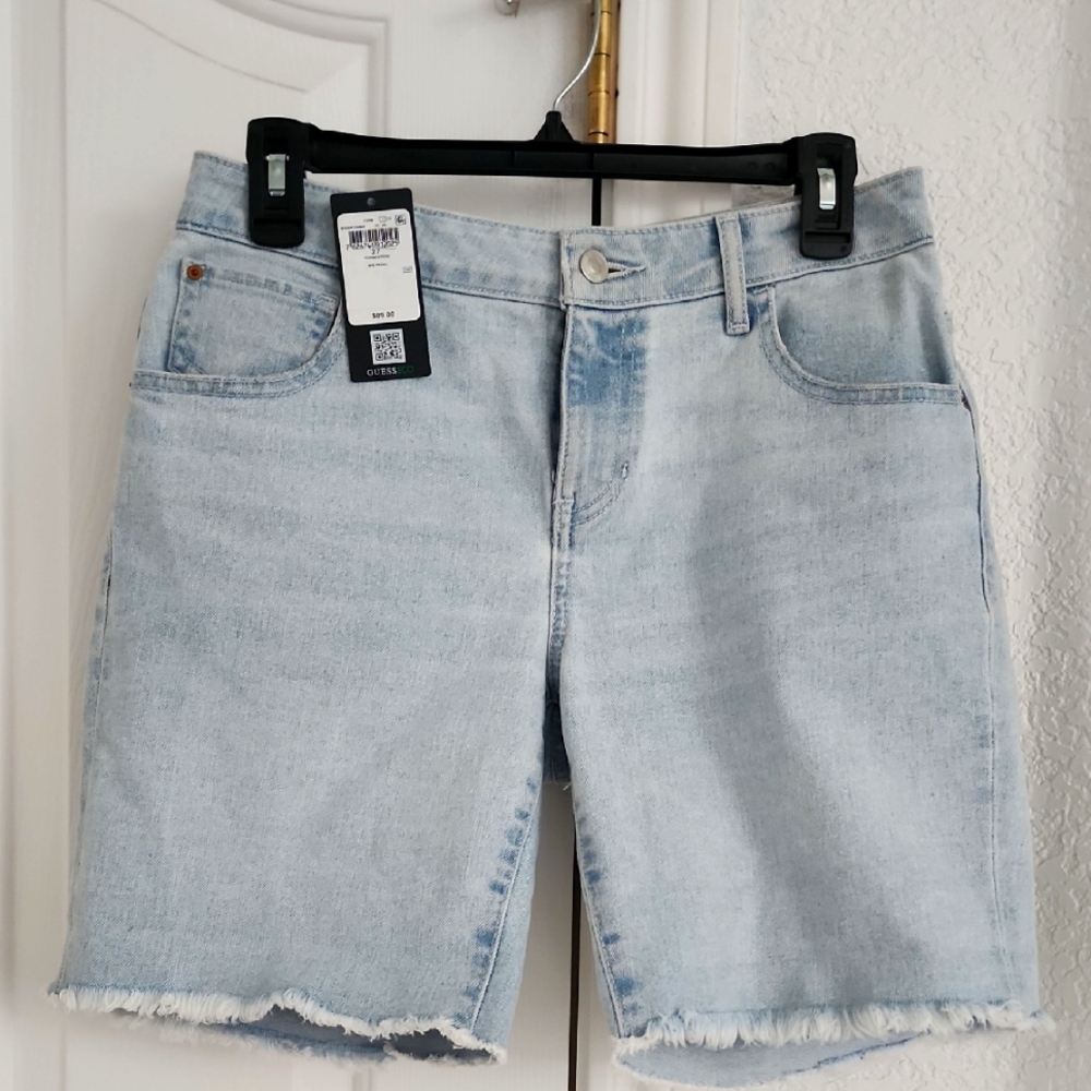 Guess Brand Light Blue Denim Women Shorts Waist 27